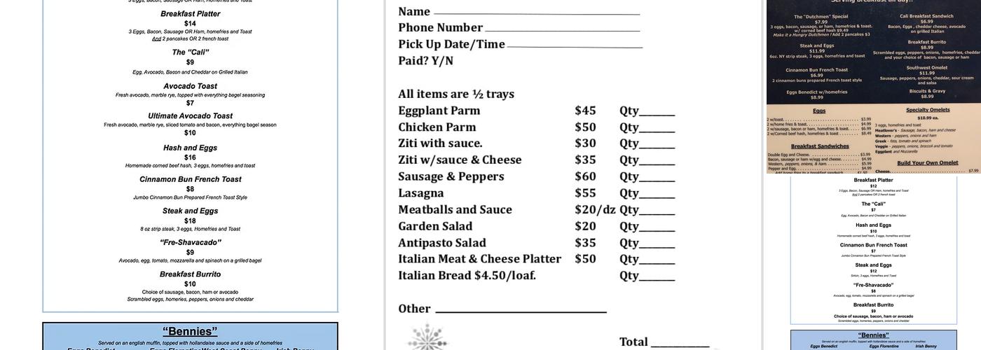 Peter Pause Restaurant Menu