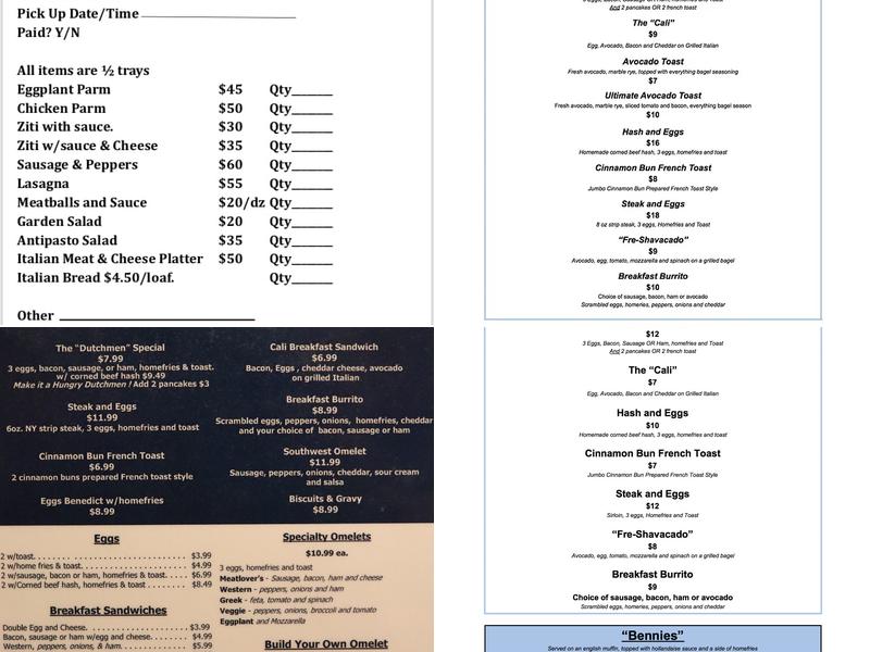 Peter Pause Restaurant Menu