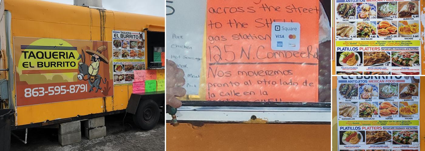 Taqueria El Burrito Menu