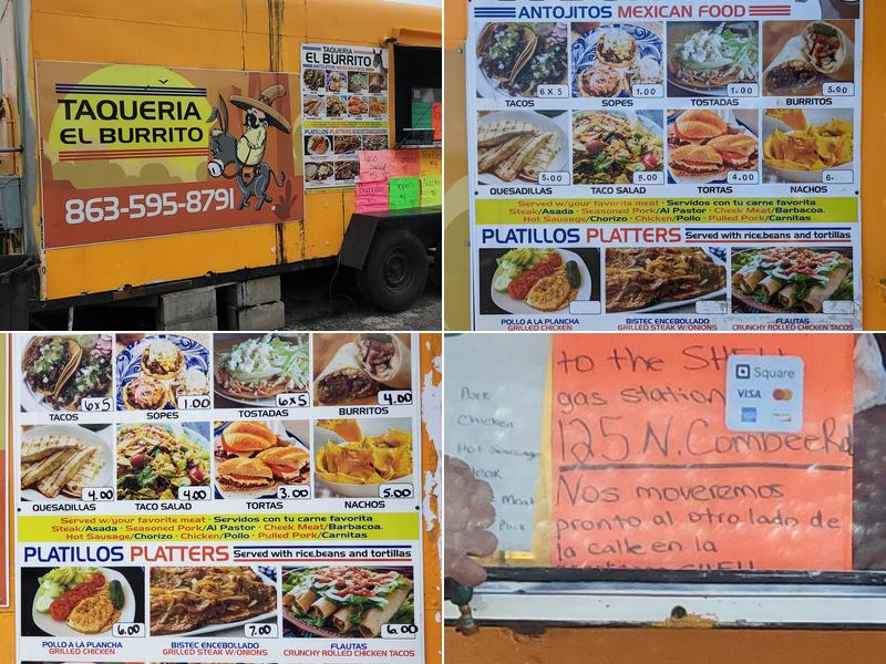 Taqueria El Burrito Menu