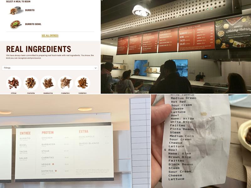 Chipotle Mexican Grill Menu