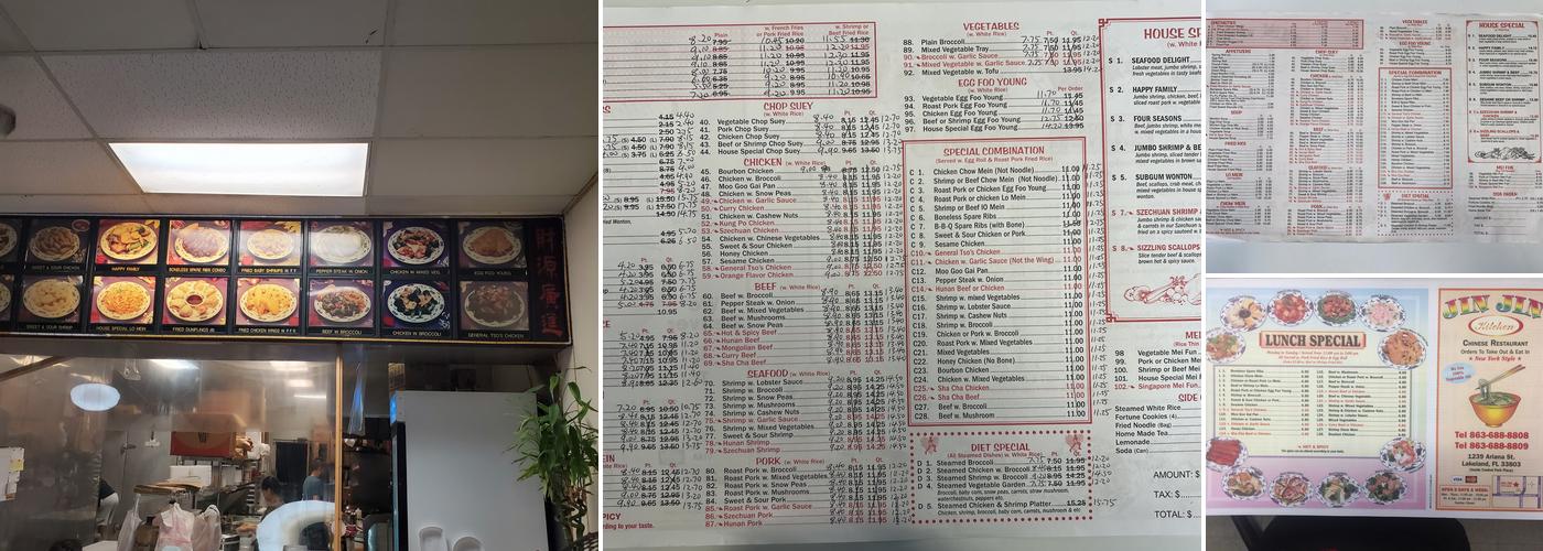 Jin Jin Kitchen Menu