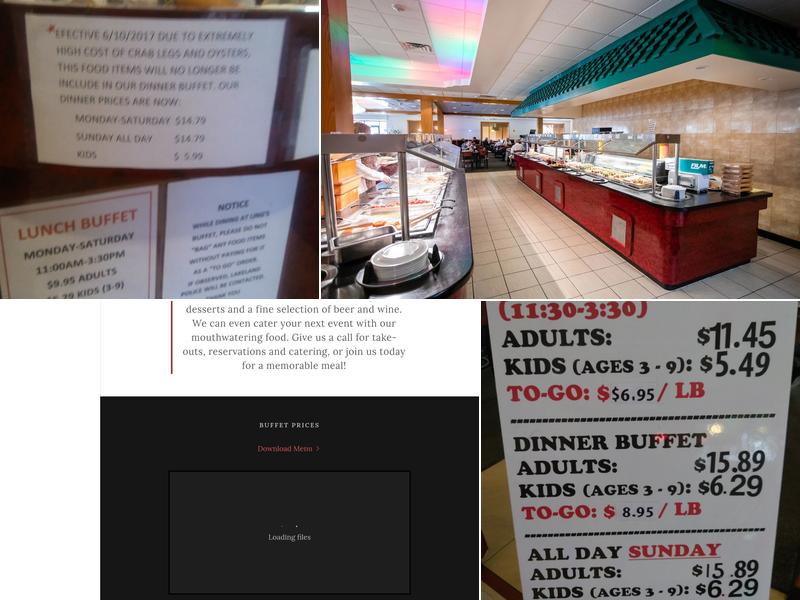 Ling's Buffet Menu