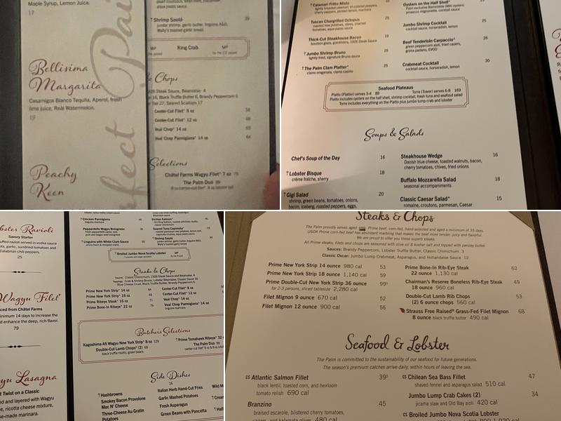 The Palm - L.A. Downtown Menu