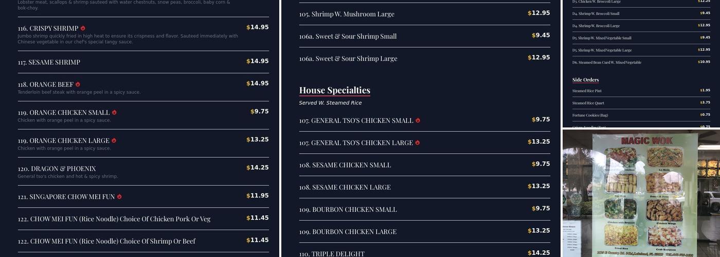 Magic Wok Menu