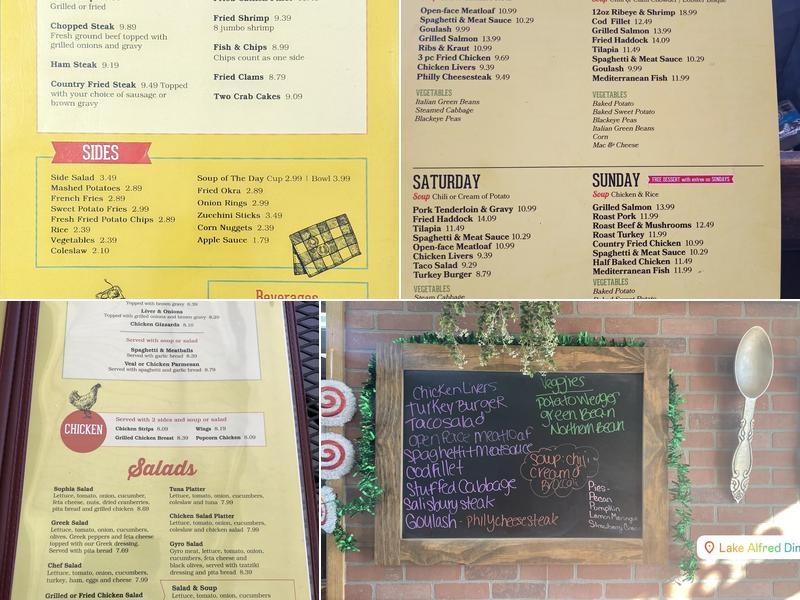 Lake Alfred Diner Inc Menu