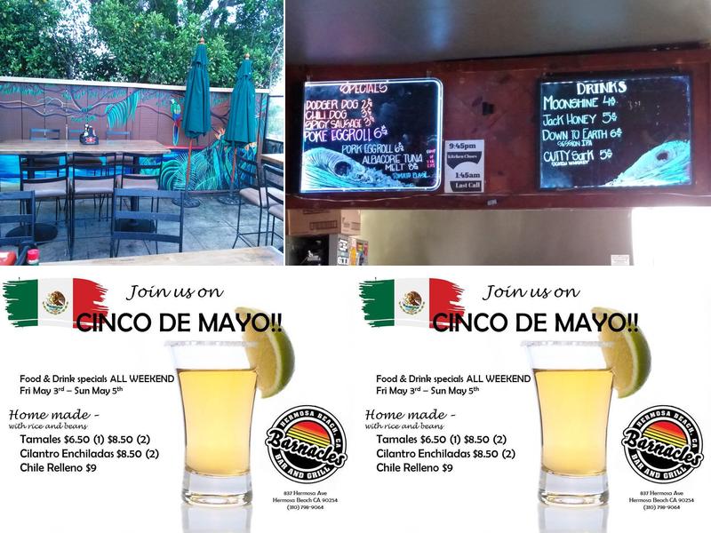 Barnacles Bar & Grill Menu