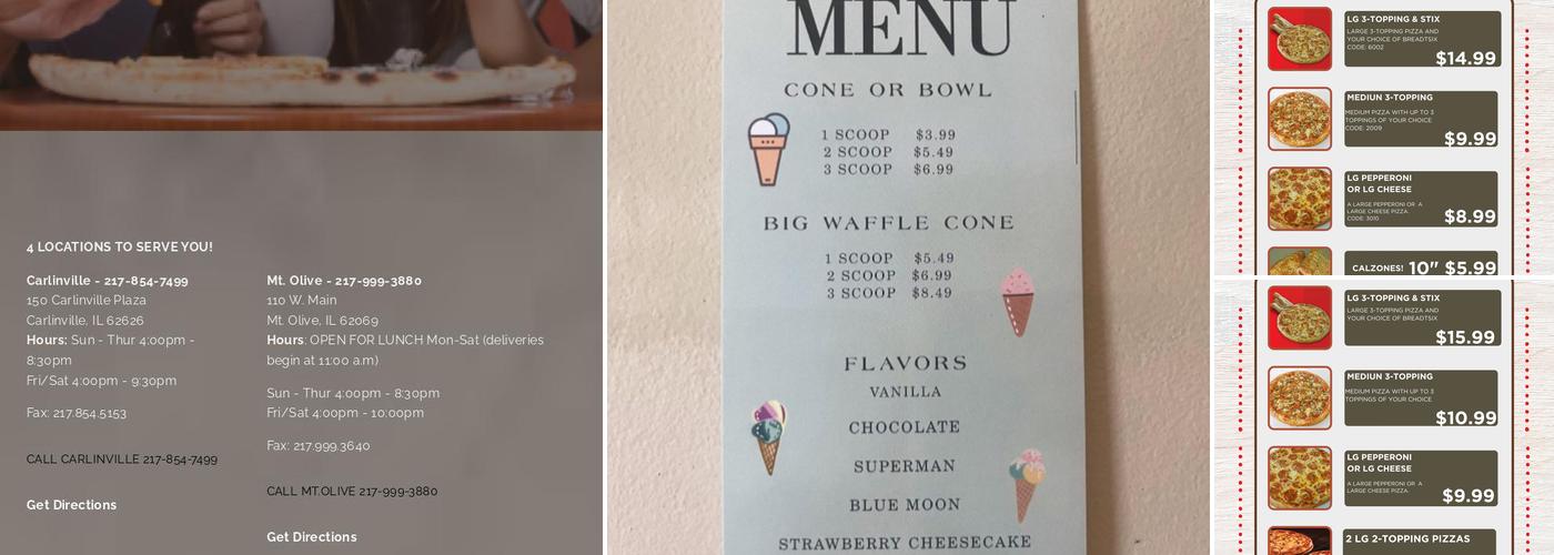 Little Italy's Pizza Menu