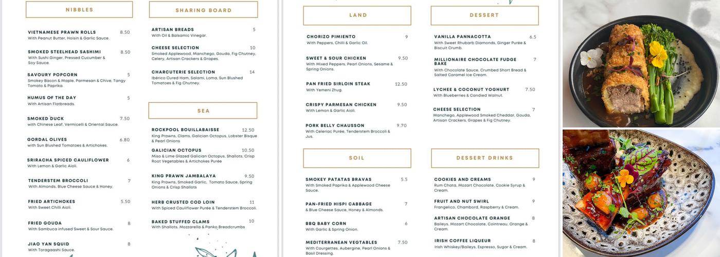 Artisan Green Menu