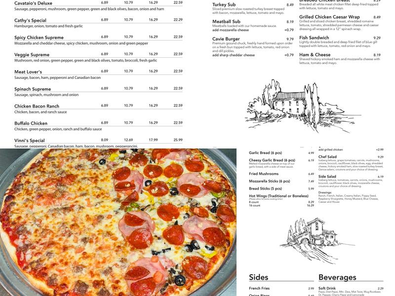Cavataio's Restaurant & Pizzeria Menu