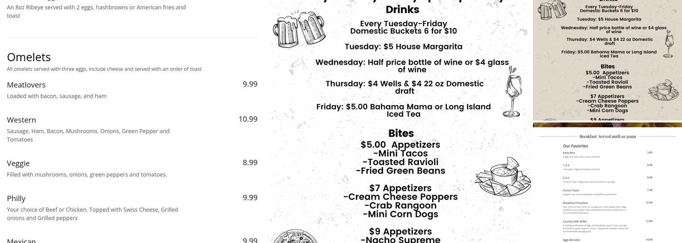 R & B's Family Restaurant Menu