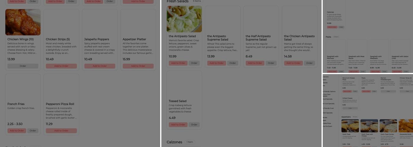 Mansetti's Pizza & Pasta Menu