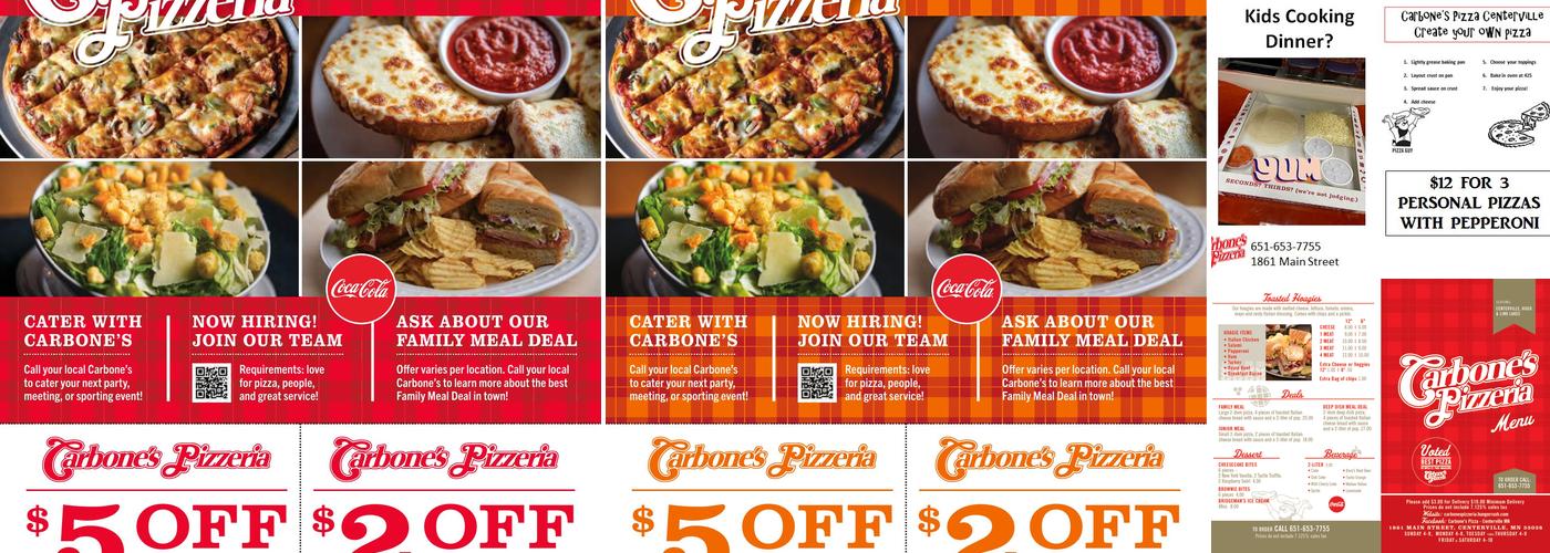 Carbone's Pizzeria Menu