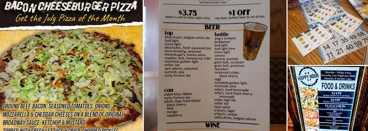 Broadway Bar & Pizza Menu