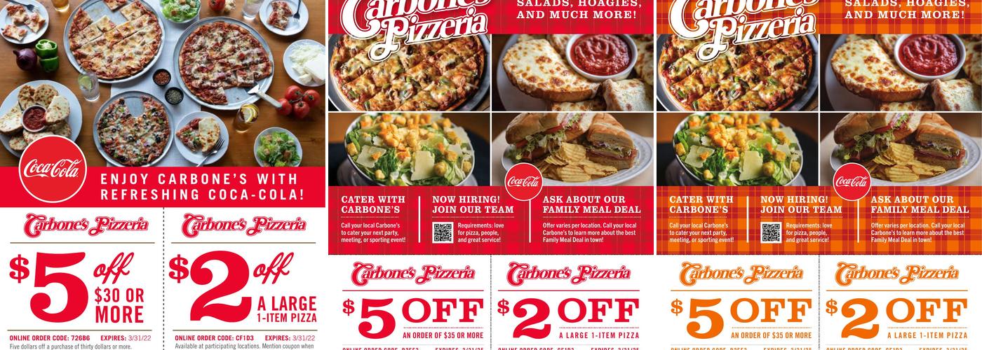 Carbone's Pizzeria Menu