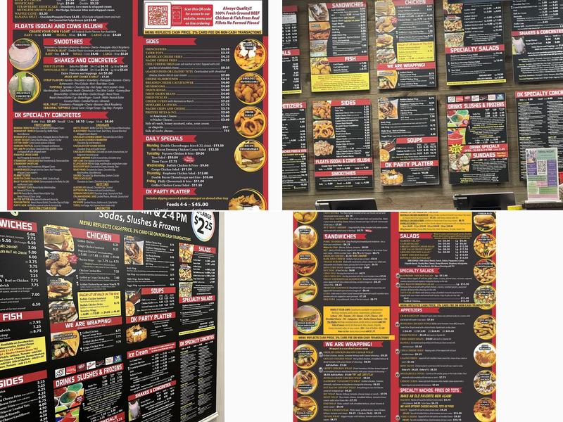 Dairy King Menu