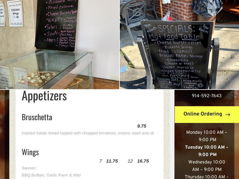 Dom & Vinnie's Pizzeria Menu