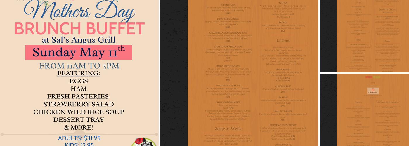 Sal's Angus Grill Menu