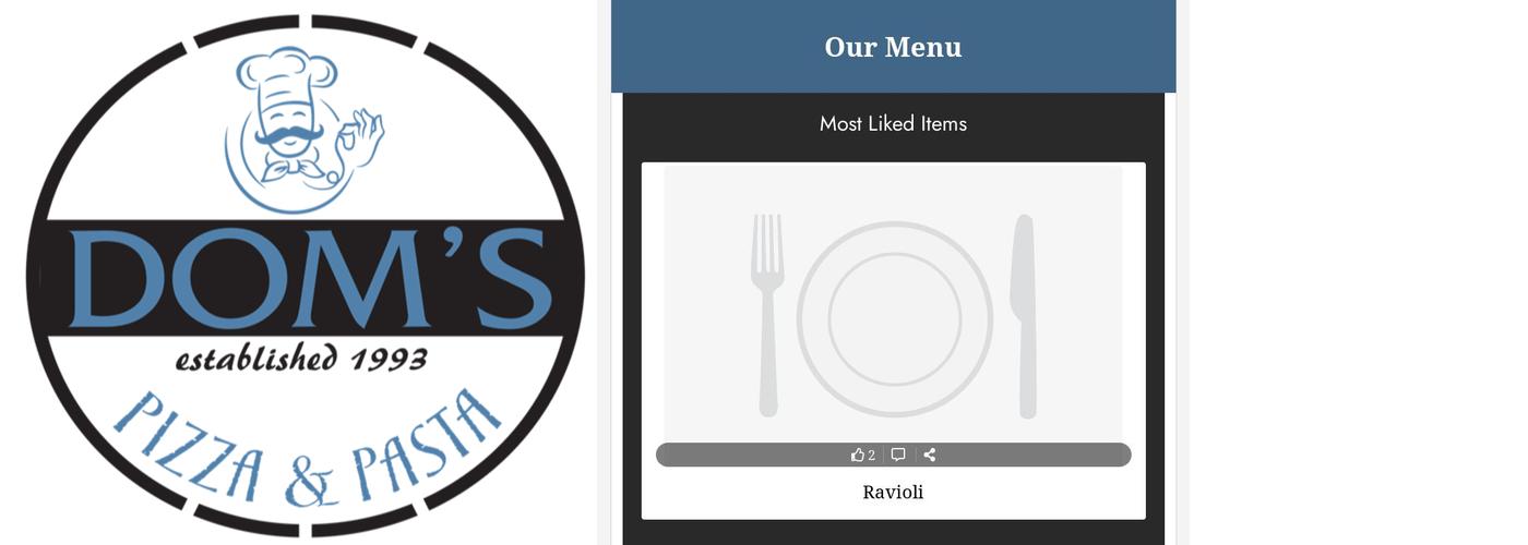 Dom’s Pizza & Pasta Menu