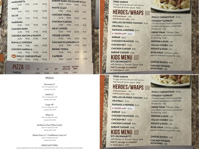 Nick's Pizza & Ice Cream Menu