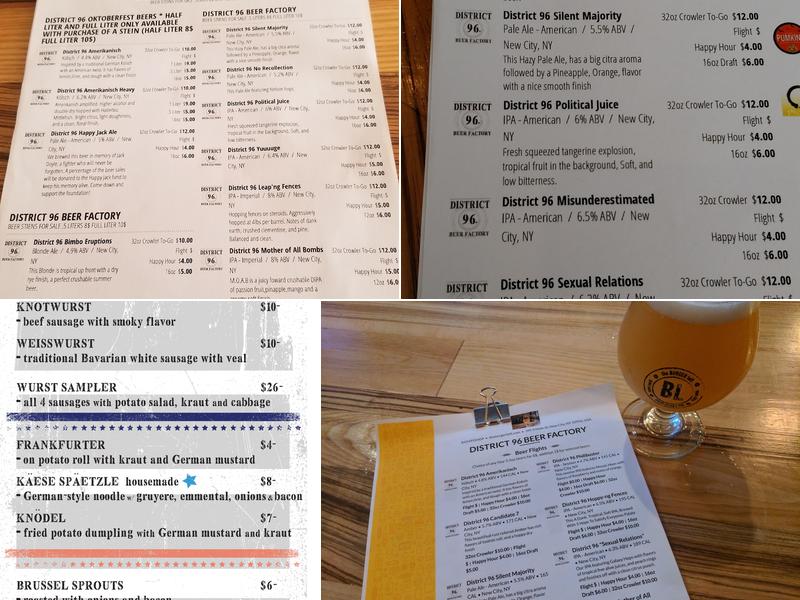 The BURGER Loft Menu