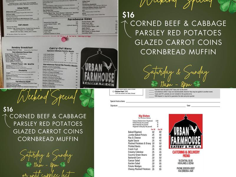 Urban Farmhouse Menu