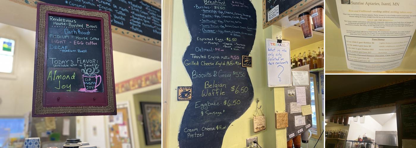 Rendezvous Coffee Menu