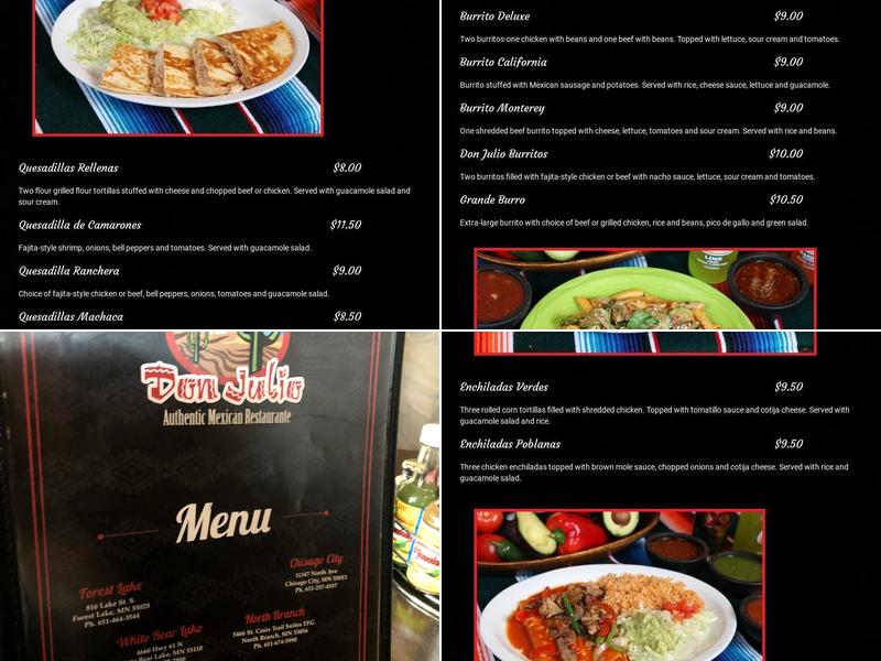Don Julio Menu