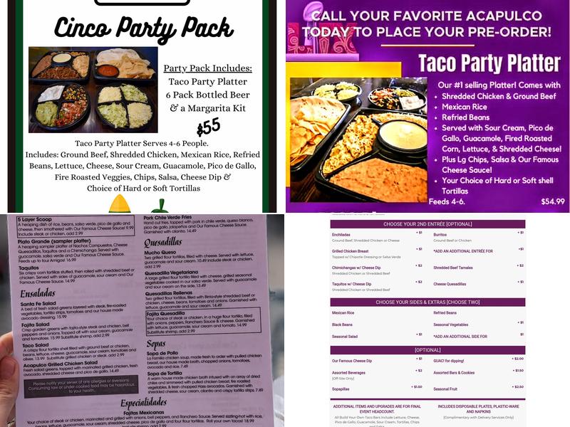 Acapulco Mexican Restaurant Menu