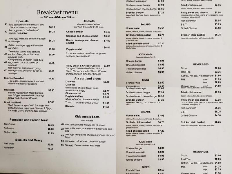 Lions Cafe Menu