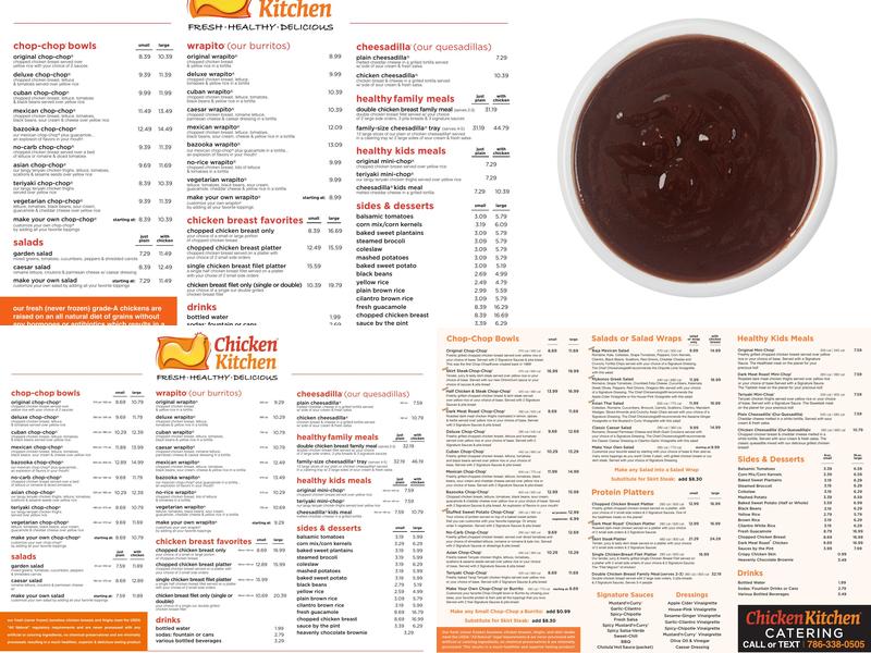 Chicken Kitchen Menu