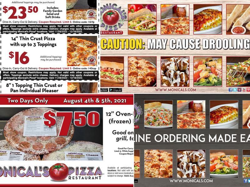 Monical's Pizza Menu