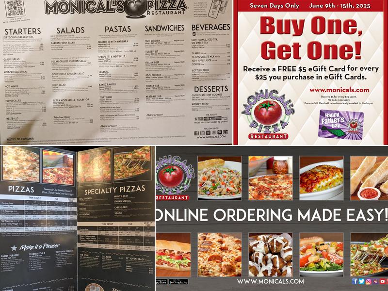 Monical's Pizza Menu
