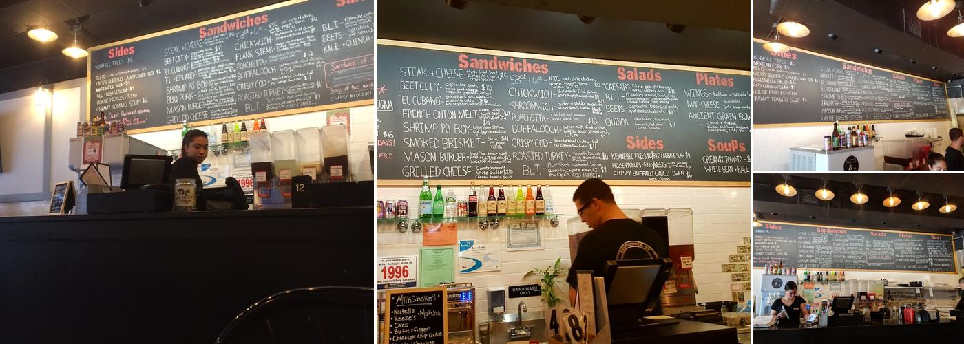 Mason Sandwich Co. Menu