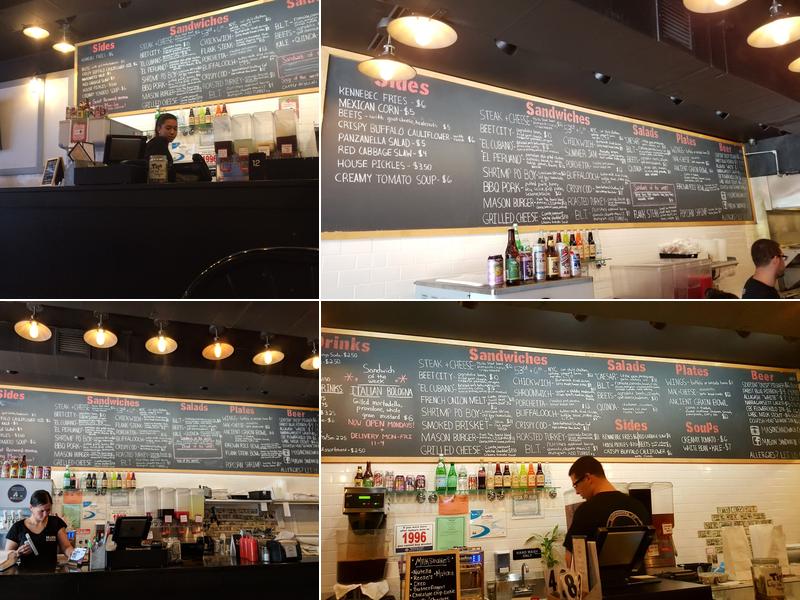 Mason Sandwich Co. Menu