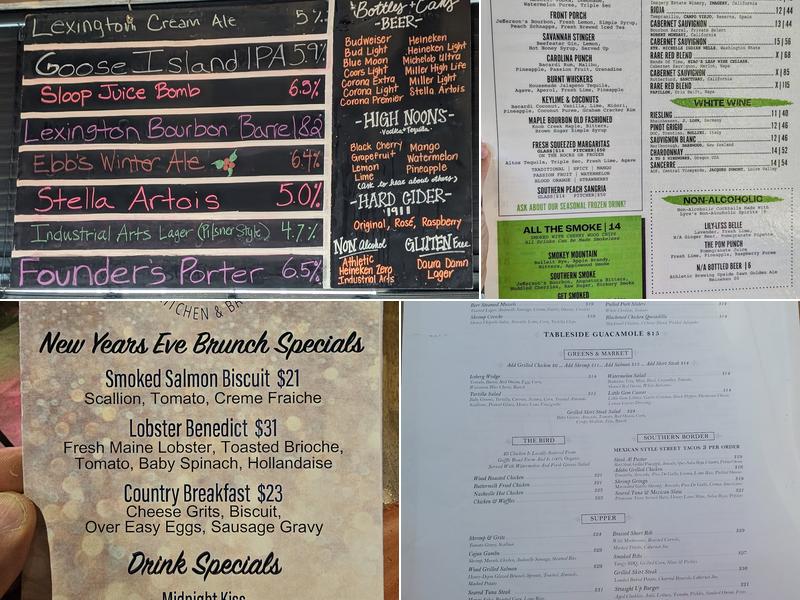 Southern Table kitchen & Bar Menu