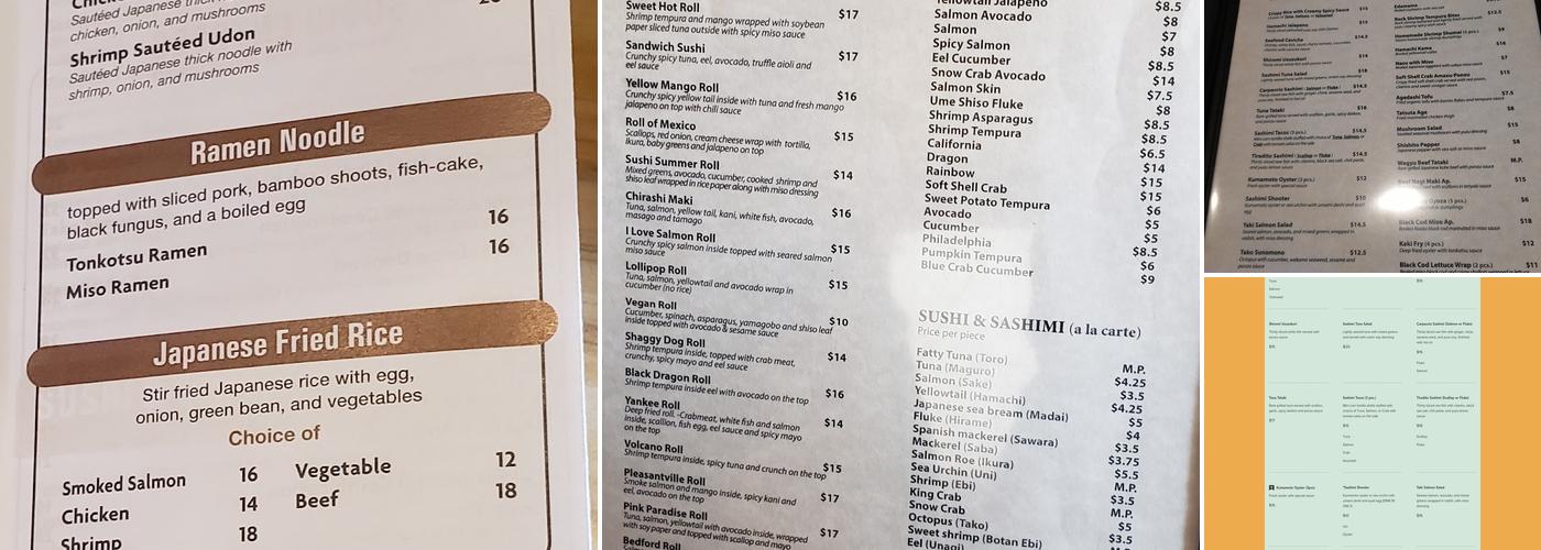 Dai Sushi Menu