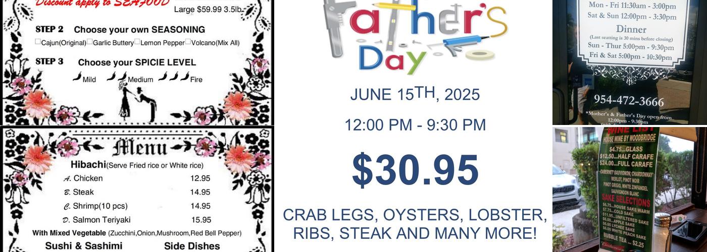 Shinju Japanese Buffet Menu