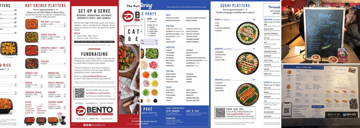 BENTO Davie Menu