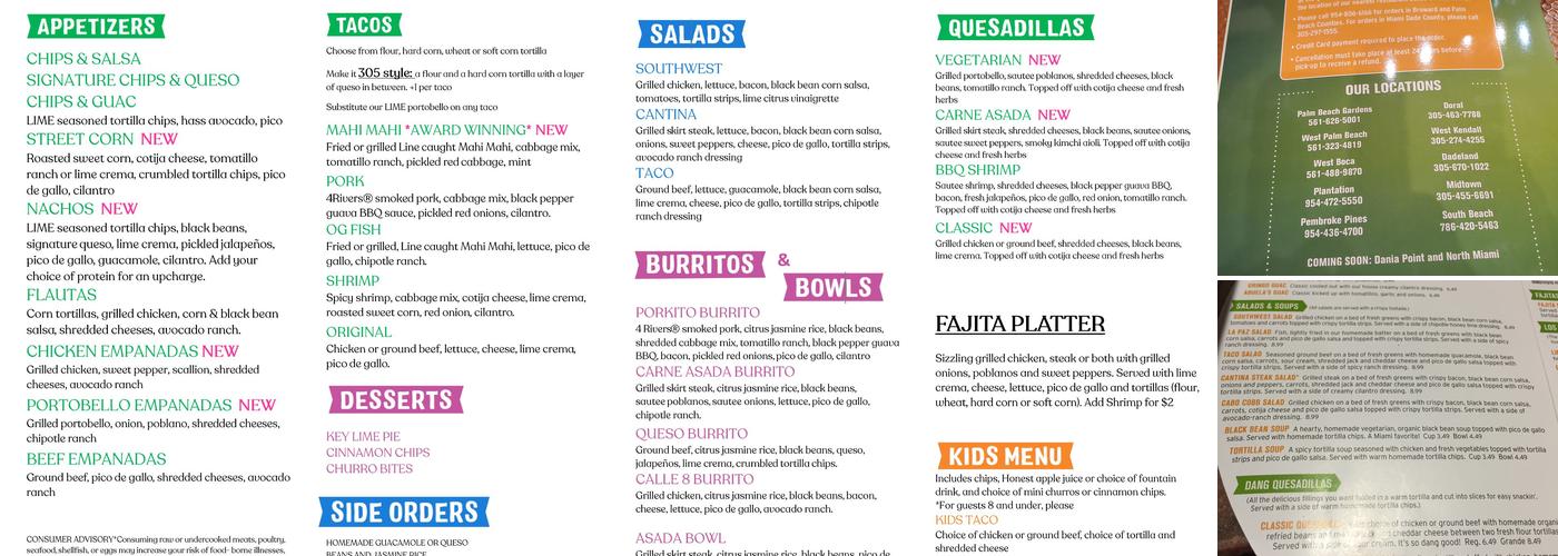 Lime Fresh Mexican Grill Menu