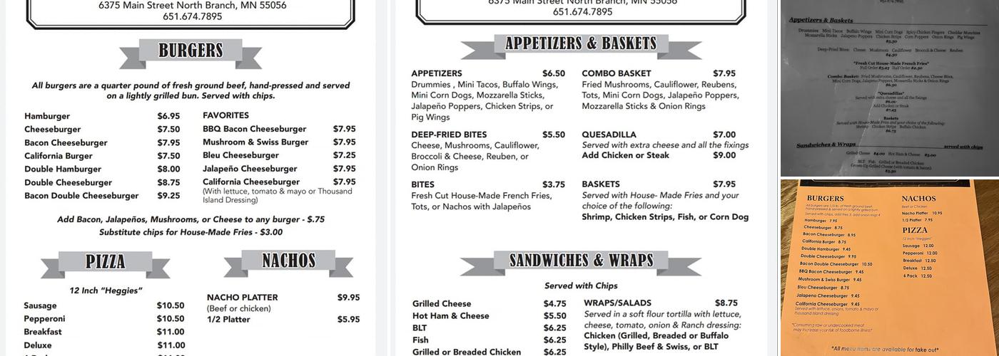 Olde Brick Inn Menu