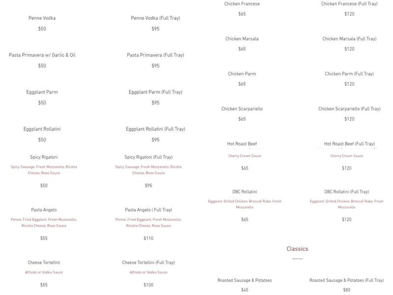 Deli Bagel Cafe Menu