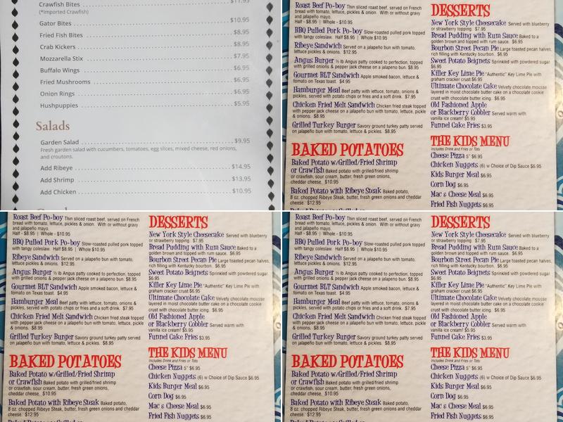 Neptunes Menu