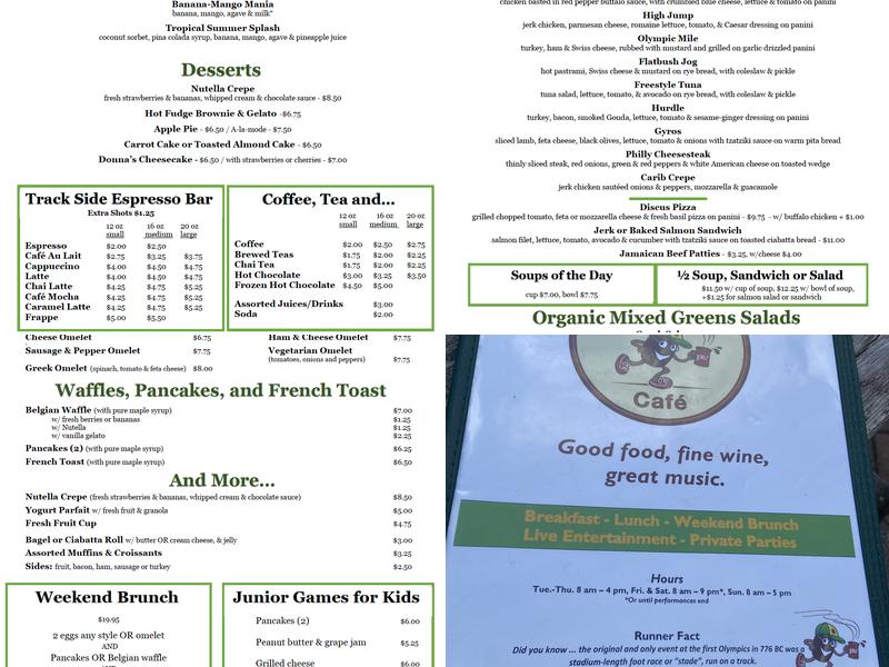 Bean Runner Cafe Menu