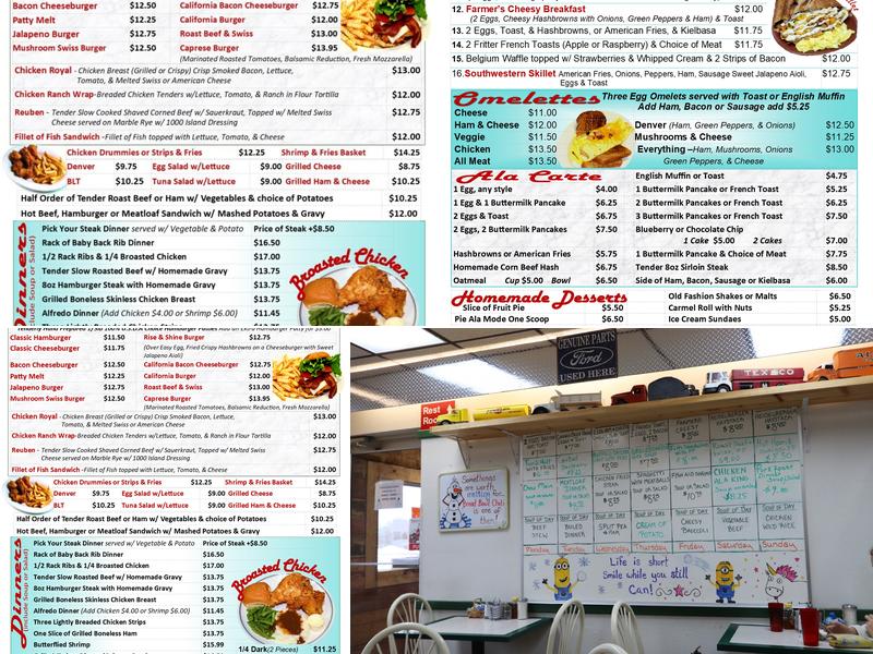 Rock Creek Cafe and Meat Market Menu