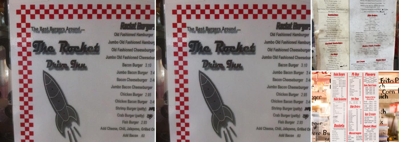 Rocket Drive In Menu