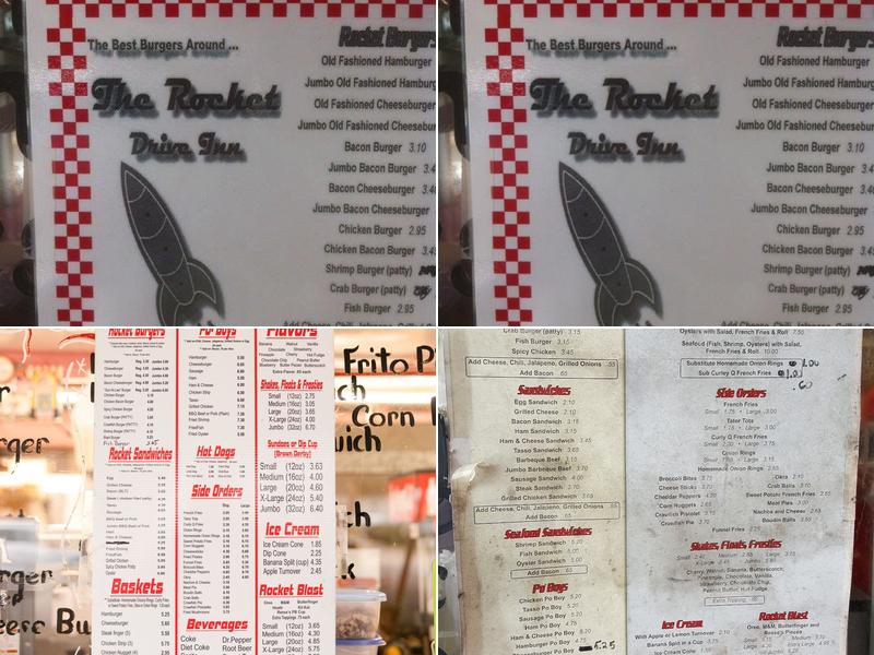Rocket Drive In Menu