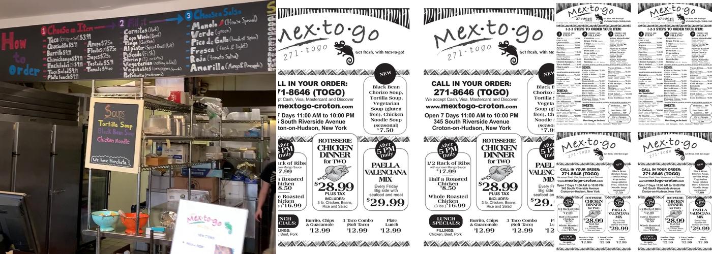 Mex-to-Go Menu