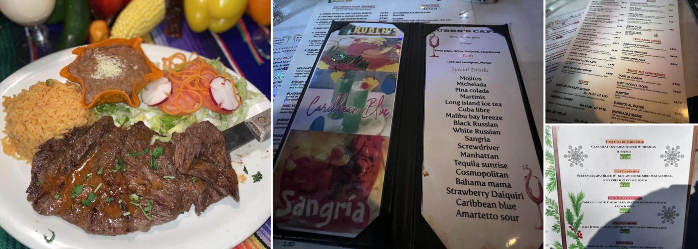 Ruben's Mexican Café Menu