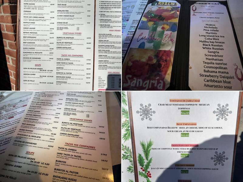 Ruben's Mexican Café Menu